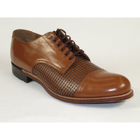 Men's Stacy Adams Madison Shoes Cap Toe Lace Up 00905 - 224 Oak Brown - J.Valintin Men's Wear Legend - 18317