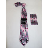 Men's Stacy Adams Necktie and Hankie Set Fancy Design Silky Look SAT2 Pink - J.Valintin Men's Wear Legend - sat2