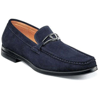 Men's Stacy Adams Palladian Moc Toe Slip On Shoes Navy Suede 25549 - 415 - J.Valintin Men's Wear Legend - 25549 - 415_7_M