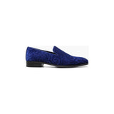 Men's Stacy Adams Saunders Debossed Velour Slip On Comfort Shoes Royal 25581 - 432 - J.Valintin Men's Wear Legend - 25581 - 432_7