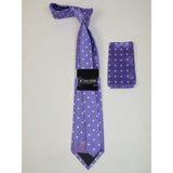 Men's Stacy Adams Tie and Hankie Set Woven Silky #Stacy7 Lavender Polka Dot - J.Valintin Men's Wear Legend - 82