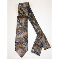 Mens Steven Land 100% Woven Silk Big Knot Tie and Hankie Set BW2411 - 03 Black - J.Valintin Men's Wear Legend - BW2411 - 03