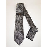 Mens Steven Land 100% Woven Silk Big Knot Tie and Hankie Set BW2436 - 01 Black - J.Valintin Men's Wear Legend - BW2436 - 01