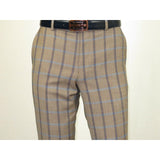 Mens Suit by RENOIR English Plaid Window Pane European Business 291 - 5 Beige blue - J.Valintin Men's Wear Legend - 32127