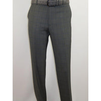 Mens Suit RENOIR English Window Pane Classic Fit Business 292 - 2 Gray Blue - J.Valintin Men's Wear Legend - 19068