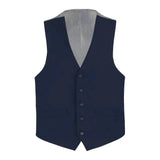 Men's Suit Separate Vest V - neck Adjustable Strap 5Button 2Pockets 201 - 19 Navy - J.Valintin Men's Wear Legend - 201 - 19 - Navy Vest - 36