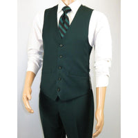 Men's Suit Separate Vest V - neck Adjustable Strap 5Button 2Pockets 201 - 9 Green - J.Valintin Men's Wear Legend - 201 - 9 - Green Vest - 36