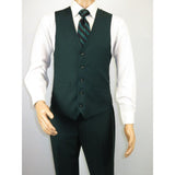 Men's Suit Separate Vest V - neck Adjustable Strap 5Button 2Pockets 201 - 9 Green - J.Valintin Men's Wear Legend - 201 - 9 - Green Vest - 36