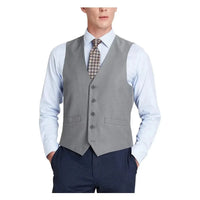 Men's Suit Separate Vest V - neck Adjustable Strap 5Button 2Pockets 202 - 2 Lt Gray - J.Valintin Men's Wear Legend - 202 - 2 - Lt Gray Vest - 36