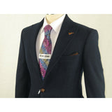 Mens Suit Turkey Flannel Jacket Peak Lapel One Button 20 - 02 Navy Wessi JValintin - J.Valintin Men's Wear Legend - 72079