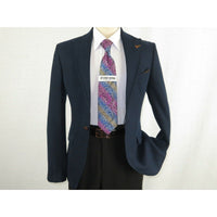 Mens Suit Turkey Flannel Jacket Peak Lapel One Button 20 - 02 Navy Wessi JValintin - J.Valintin Men's Wear Legend - 72079