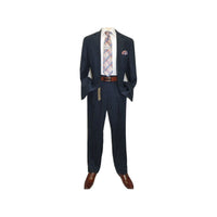 Men's Summer Linen Suit Apollo King Half Lined 2 Button European LN2 Navy Blue - J.Valintin Men's Wear Legend - 19212