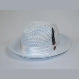 Men's Summer Spring Braid Straw style Hat by BRUNO CAPELO JULIAN JU901 White - J.Valintin Men's Wear Legend - 100393