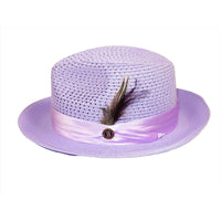 Men's Summer Spring Braid Straw style Hat by BRUNO CAPELO JULIAN JU906 Lavender - J.Valintin Men's Wear Legend - Ju906 - Lavender - S