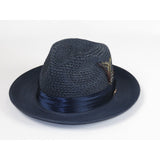 Men's Summer Spring Braid Straw style Hat by BRUNO CAPELO JULIAN JU907 Navy - J.Valintin Men's Wear Legend - Ju907 - Navy - S