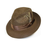 Men's Summer Spring Braid Straw style Hat by BRUNO CAPELO JULIAN JU918 Brown - J.Valintin Men's Wear Legend - Ju918 - Brown - S