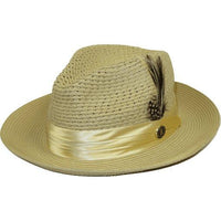 Men's Summer Spring Braid Straw style Hat by BRUNO CAPELO JULIAN JU925 Beige - J.Valintin Men's Wear Legend - 100437