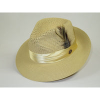 Men's Summer Spring Braid Straw style Hat by BRUNO CAPELO JULIAN JU925 Beige - J.Valintin Men's Wear Legend - 100437