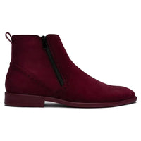 Men's TAYNO Chelsea Chukka Soft Micro Suede Zip up Boot Coupe S Wine - J.Valintin Men's Wear Legend - Coupe S - Wine - 9