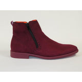 Men's TAYNO Chelsea Chukka Soft Micro Suede Zip up Boot Coupe S Wine - J.Valintin Men's Wear Legend - Coupe S - Wine - 9