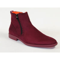 Men's TAYNO Chelsea Chukka Soft Micro Suede Zip up Boot Coupe S Wine - J.Valintin Men's Wear Legend - Coupe S - Wine - 9