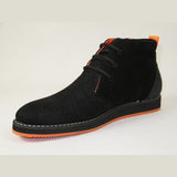 Mens Tayno Modern Chukka Boot Micro Suede Soft Comfortable Cushion Troupe Black - J.Valintin Men's Wear Legend - 99519