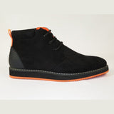 Mens Tayno Modern Chukka Boot Micro Suede Soft Comfortable Cushion Troupe Black - J.Valintin Men's Wear Legend - 99519