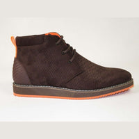 Mens Tayno Modern Chukka Boot Micro Suede Soft Comfortable Cushion Troupe Brown - J.Valintin Men's Wear Legend - 99513