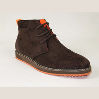 Mens Tayno Modern Chukka Boot Micro Suede Soft Comfortable Cushion Troupe Brown - J.Valintin Men's Wear Legend - 99513