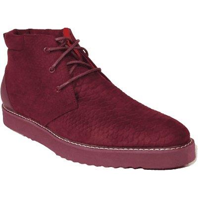 Mens Tayno Modern Chukka Boot Micro Suede Soft Comfortable Cushion Troupe Wine - J.Valintin Men's Wear Legend - 99532