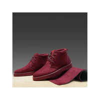 Mens Tayno Modern Chukka Boot Micro Suede Soft Comfortable Cushion Troupe Wine - J.Valintin Men's Wear Legend - 99532