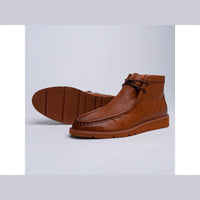 Men's TAYNO Wallabee Chukka Boots Mojave Smooth Leather Light Weight Cognac - J.Valintin Men's Wear Legend - 99512