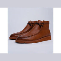 Men's TAYNO Wallabee Chukka Boots Mojave Smooth Leather Light Weight Cognac - J.Valintin Men's Wear Legend - 99512