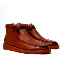 Men's TAYNO Wallabee Chukka Boots Mojave Smooth Leather Light Weight Cognac - J.Valintin Men's Wear Legend - 99512