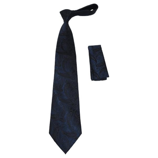 Men's Tie and Hankie Set Soft Microfiber Silky Vito Rofolo by J.Valintin VTR - 30 - J.Valintin Men's Wear Legend - VTR - 30