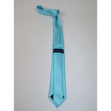 Mens Tie ZENIO By Stacy Adams Slim Narrow Twill Woven Soft Silky Z18 Ice Blue - J.Valintin Men's Wear Legend - 24772