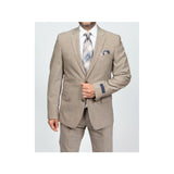 Mens TOMMY HILFIGER Suit Wool Blend 2 Button Side Vent Shark Texture 0106 Tan - J.Valintin Men's Wear Legend - 18253