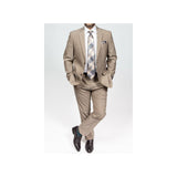 Mens TOMMY HILFIGER Suit Wool Blend 2 Button Side Vent Shark Texture 0106 Tan - J.Valintin Men's Wear Legend - 18253