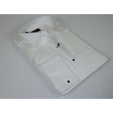 Men's Tuxedo Formal Cotton Shirt Wingtip Steven Land TX702 White French Cuffs - J.Valintin Men's Wear Legend - 26904