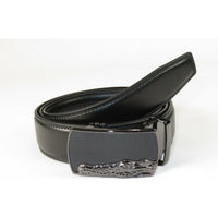 Mens VALENTINI Leather Belt Automatic Adjustable Removable Buckle RT023 Black - J.Valintin Men's Wear Legend - 92190