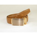 Mens VALENTINI Leather Belt Automatic Adjustable Removable Buckle RT035 Tan - J.Valintin Men's Wear Legend - 92195