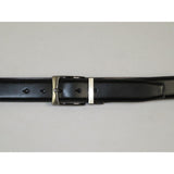 Men's VALENTINI Plain Leather Belt Pin Buckle Reversible SW63 Black or Brown - J.Valintin Men's Wear Legend - SW63 - Black - 34