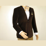 Men's Velvet Blazer Sport Coat Two Button Side Vents GEORGIO COSANI 491 Brown - J.Valintin Men's Wear Legend - 18593