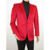 Men's Velvet Sports Coat Grammy Amy Award BASSIRI , LEONARDI J1042 Christmas Red - J.Valintin Men's Wear Legend - 92647