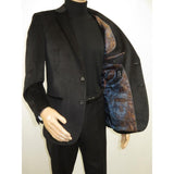 Men's Velvet Sports Coat Grammy Amy Award By BASSIRI , LEONARDI J1042 Black - J.Valintin Men's Wear Legend - 92617