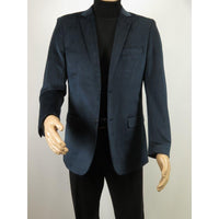 Men's Velvet Sports Coat Grammy Amy Award By BASSIRI , LEONARDI J1042 Navy Blue - J.Valintin Men's Wear Legend - 92659