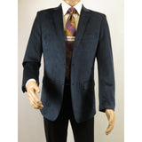 Men's Velvet Sports Coat Grammy Amy Award By BASSIRI , LEONARDI J1042 Navy Blue - J.Valintin Men's Wear Legend - 92659