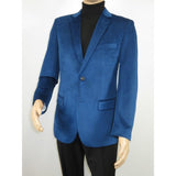 Men's Velvet Sports Coat Grammy Amy Award By BASSIRI , LEONARDI J1042 Royal Blue - J.Valintin Men's Wear Legend - 92653