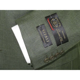 Men's VITALI Three Piece Suit Vested Sharkskin Sheen Vented M3090 Olive Green - J.Valintin Men's Wear Legend - 31913