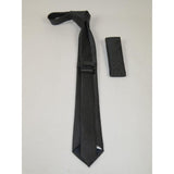 Men's Woven Tie Hankie Set J.Valintin Private Collection SL18 black white - J.Valintin Men's Wear Legend - 80156